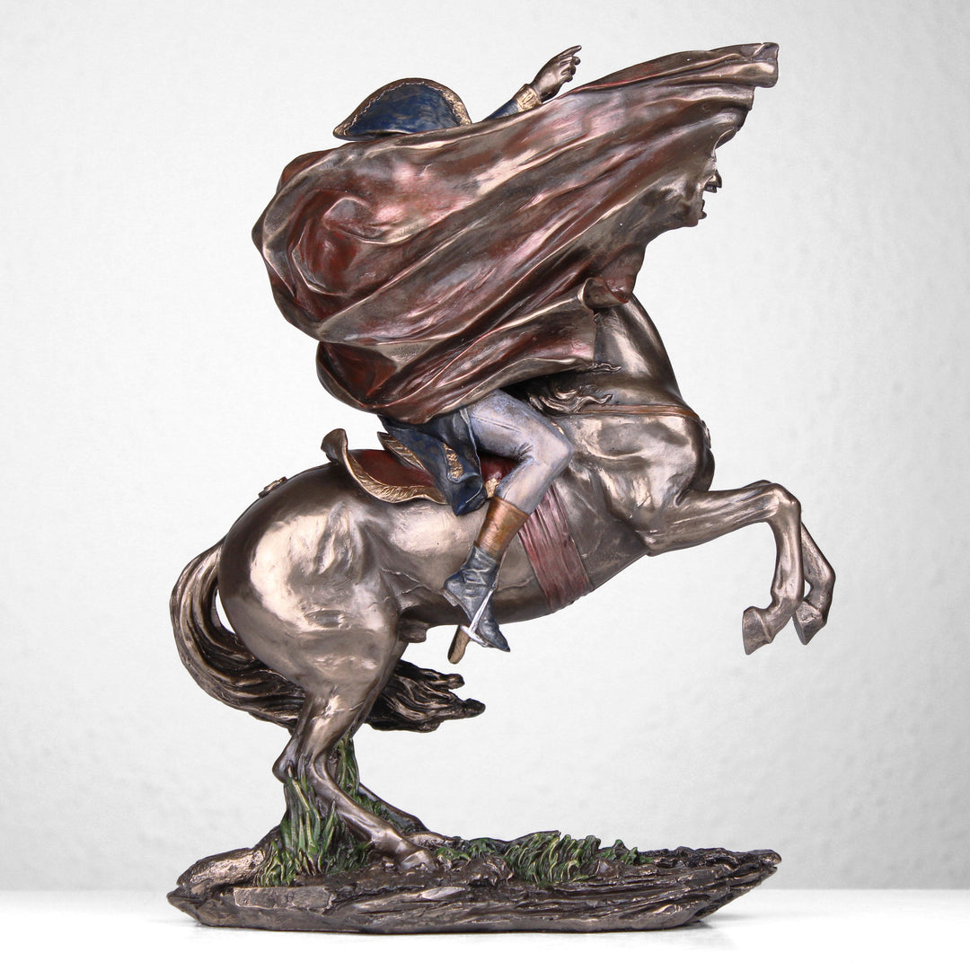 Bronze equestrian statue, Napoléon Bonaparte with his first horse, Cherbourg, France Stock Photo