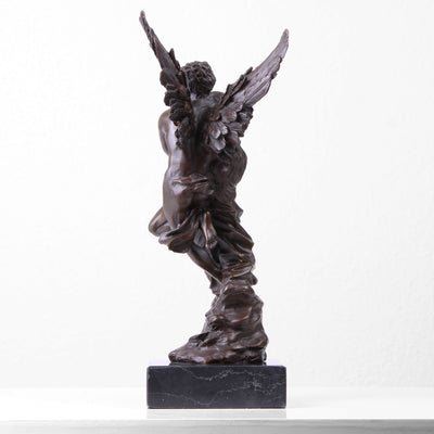 Statue Cupidon et Psyché (Couple Amoureux - Sculpture en Bronze Coulé à Chaud)