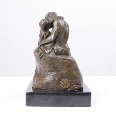 Sculpture Le Baiser (Couple Amoureux par Rodin - Statue en Bronze Coulé à Chaud)