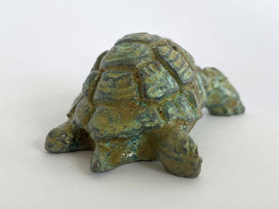 Statue Tortue - bronze vert