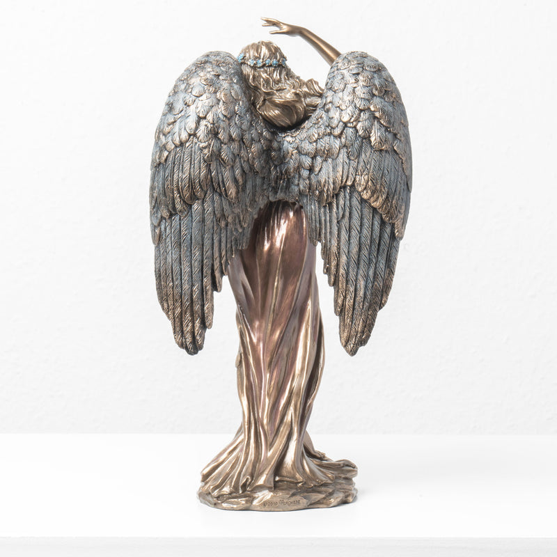 Fortuna Ailée avec Corne d’Abondance – Statue de la Déesse de la Fortune (Bronze à froid)