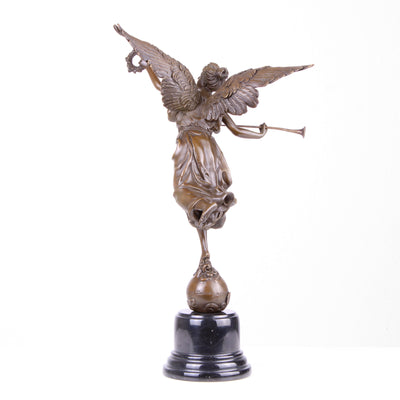 Statue de la Déesse Ailée de la Victoire en Bronze (Sculpture en Bronze Coulé à Chaud)