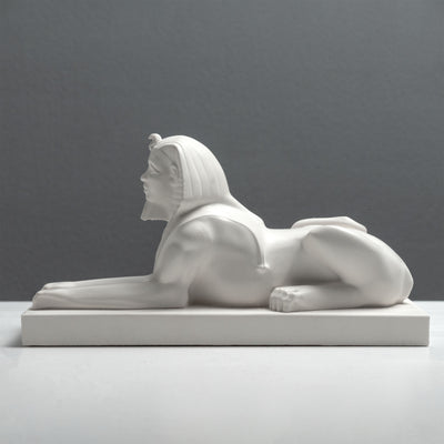 Sculpture du Sphinx Égyptien – Statue de Gizeh (Blanche)