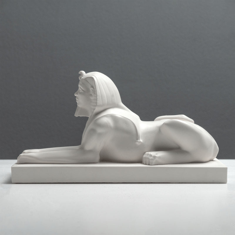 Sculpture du Sphinx Égyptien – Statue de Gizeh (Blanche)