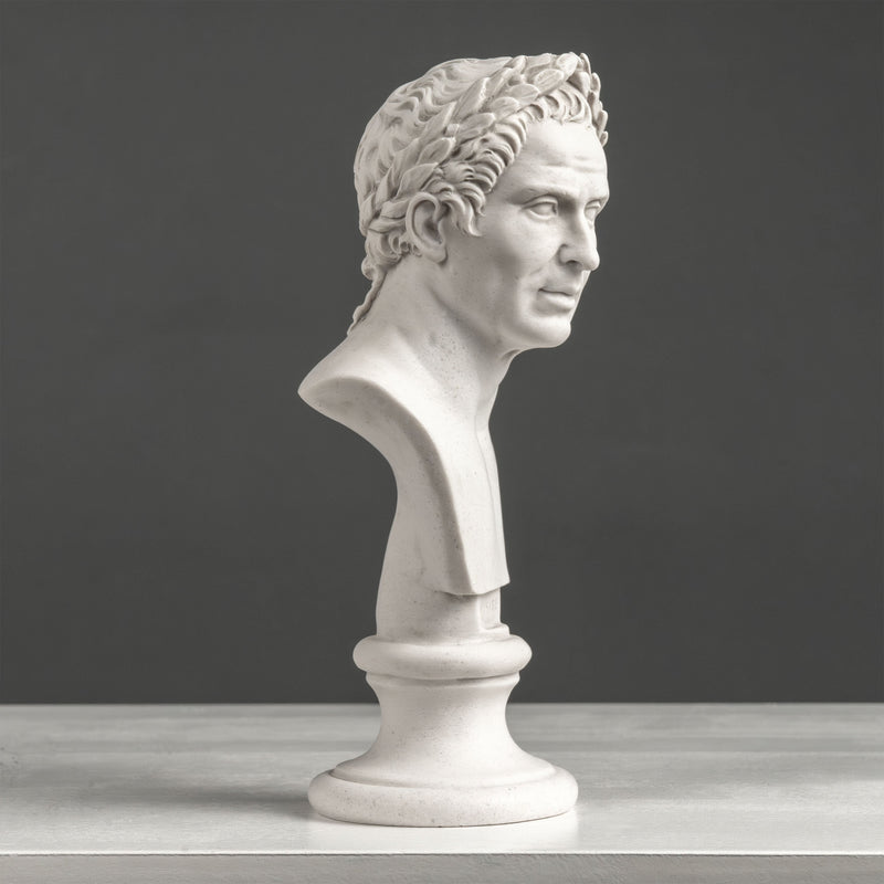 Buste Jules César – Avec couronne de laurier de victoire
