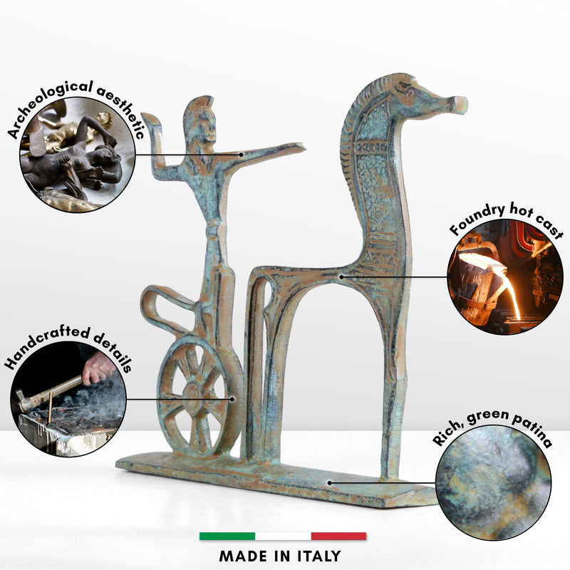 Chariot grec ancien - Statue d&