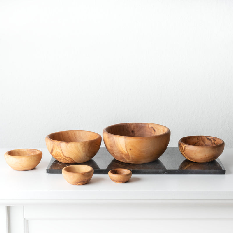 Set de Bols en Bois d’Olivier Fait Main (6 Pièces)