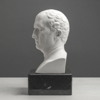 Buste de Cicéron Serre-Livres sur Socle en Marbre Noir