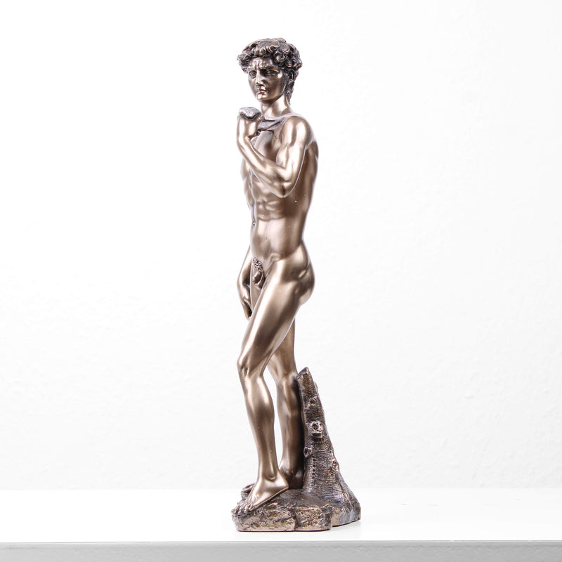 Sculpture David en Bronze (Par Michel-Ange - Statue en bronze coulé à froid)