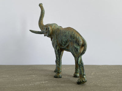 Statuette d'éléphant - bronze vert