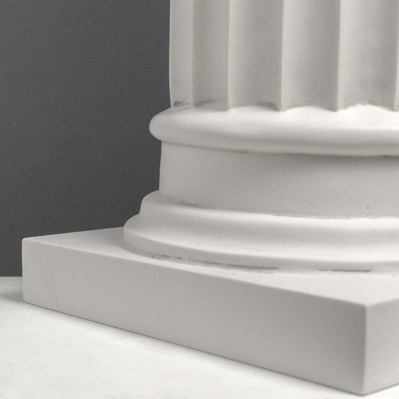 Colonne cannelée pour buste – Socle décoratif classique blanc