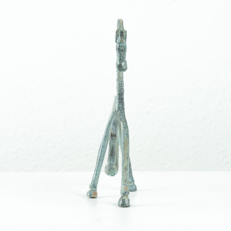 Statue de cheval grec (petite sculpture, bronze vert)