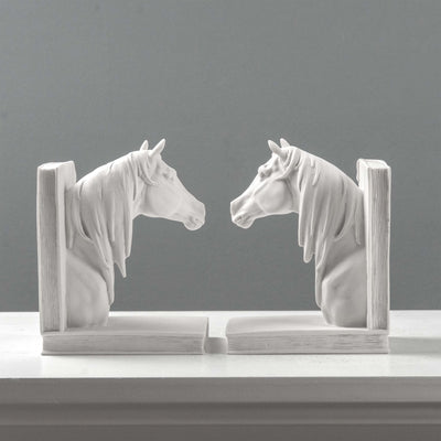 Serre-livres tête de cheval – Paire de bustes équestres