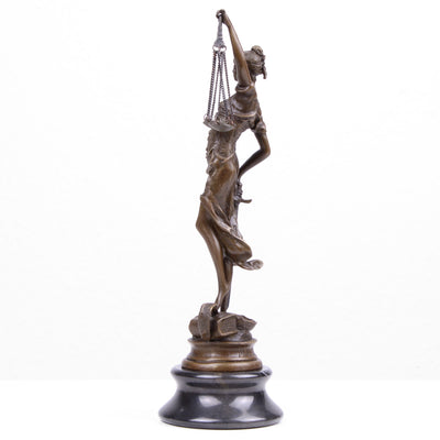 Statuette de la Justice en Bronze (Sculpture en Bronze Coulé à Chaud)