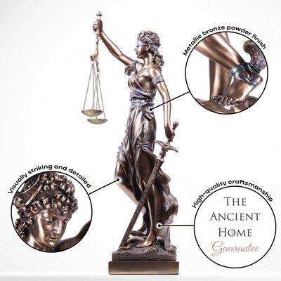 Statue La déesse de la justice - Thémis (Bronze coulé à froid)