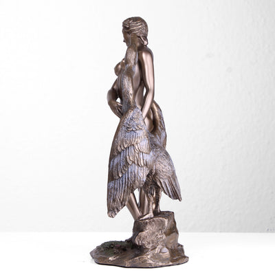 Sculpture de Léda et le Cygne (Statue en bronze coulé à froid)