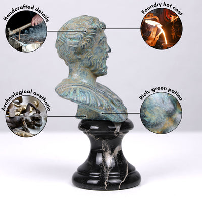 Buste de Marc Aurèle (Bronze vert)