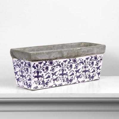 Jardiniere Rectangulaire Bleue Mediterraneenne