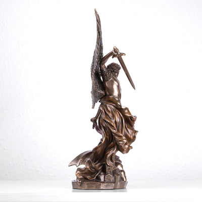 Statue Saint Michel (Sculpture en bronze coulé à froid)