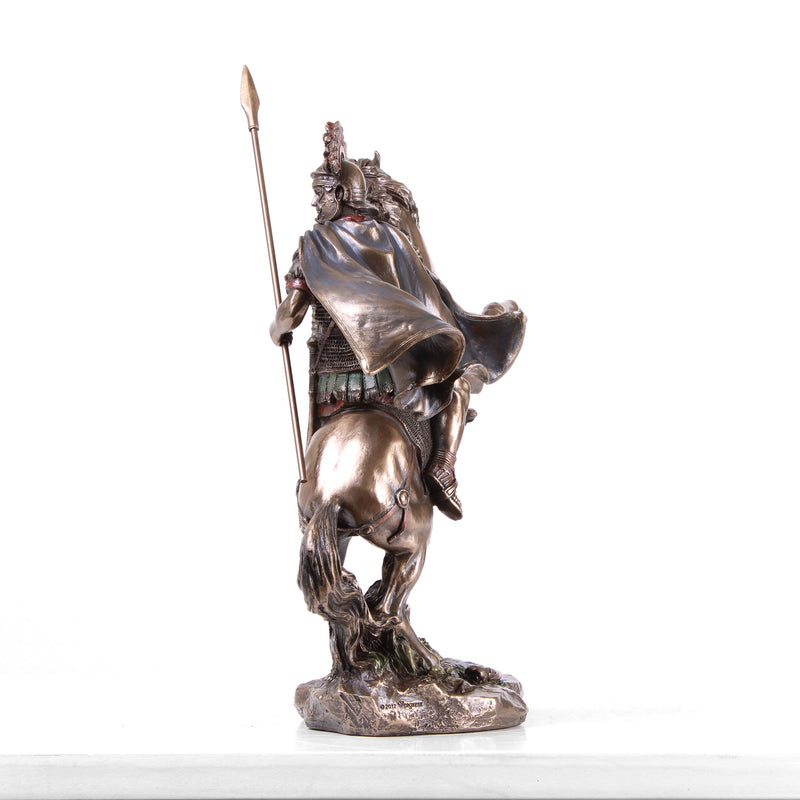 Statue Alexandre le Grand à Cheval (Sculpture en bronze coulé à froid)