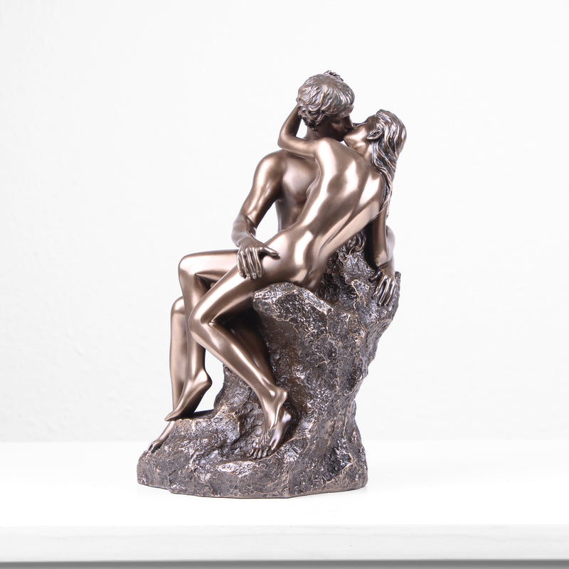 La sculpture du Baiser de Rodin (Statue en bronze moulé à froid)