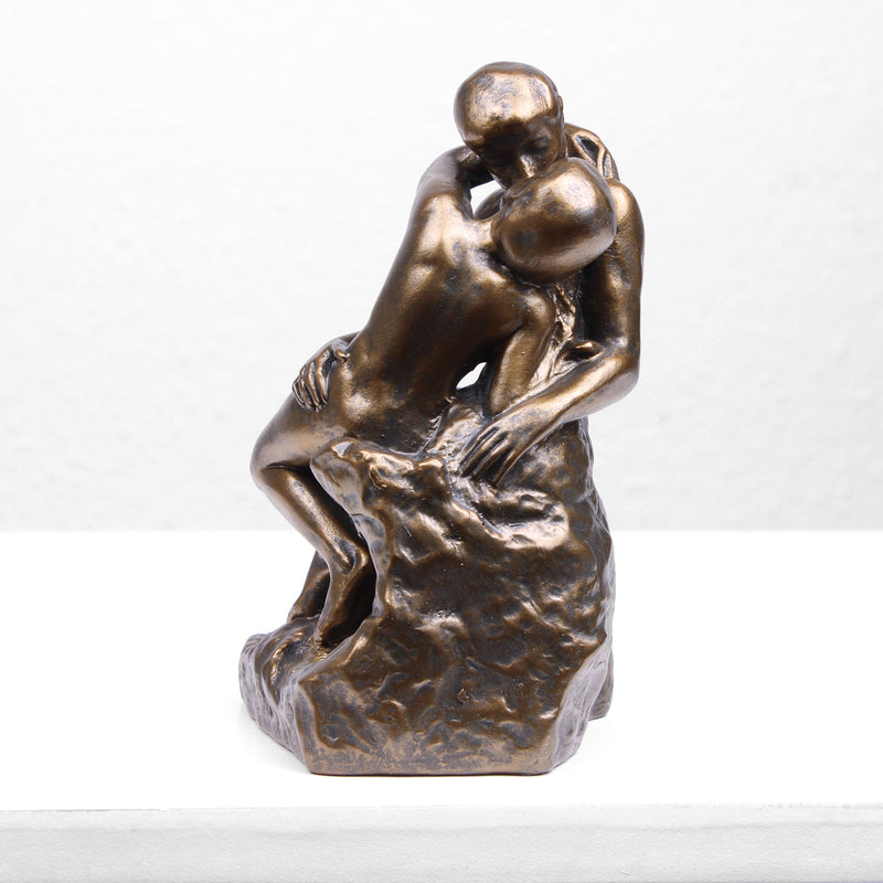 Statue Le Baiser par Rodin (Sculpture en bronze coulé à froid des amoureux)