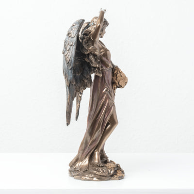 Fortuna Ailée avec Corne d’Abondance – Statue de la Déesse de la Fortune (Bronze à froid)