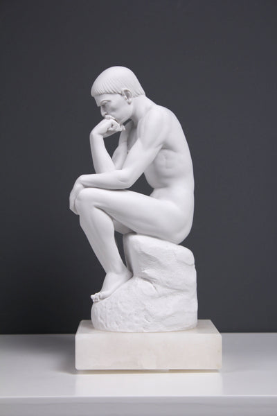 Statue Le Penseur (Rodin) - sculpture en marbre