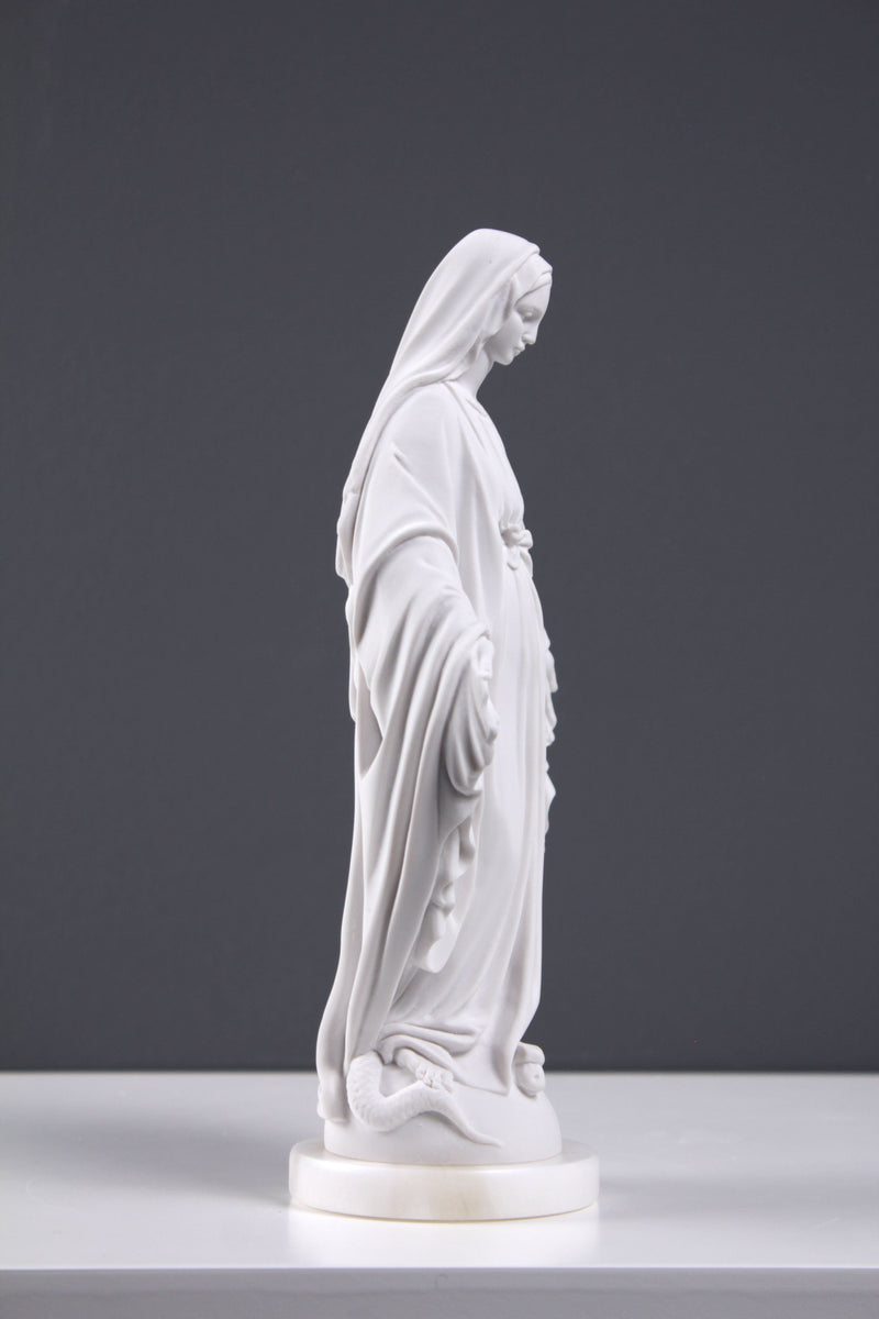 Statue de la Vierge Marie - Notre-Dame de grâce - sculpture en marbre