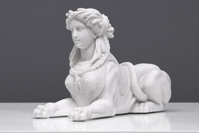 Statue de sphinx (petite taille) - sculpture en marbre