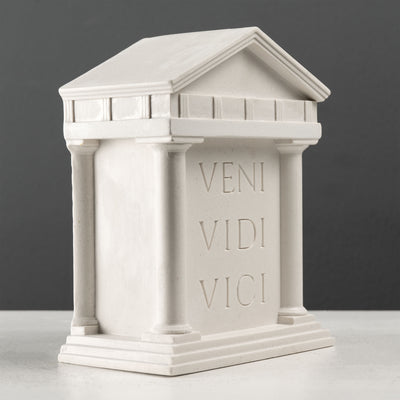 Serre-livres Veni Vidi Vici – Sculpture de temple romain