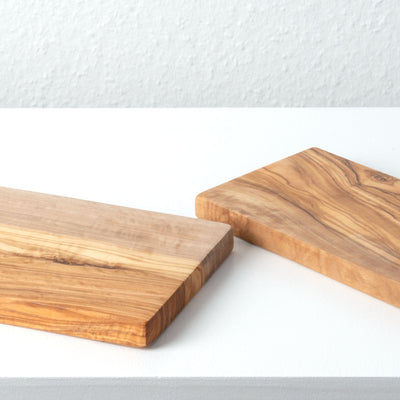 Set de Planches à Découper Rectangulaires en Bois d’Olivier Fait Main (2 Pièces)