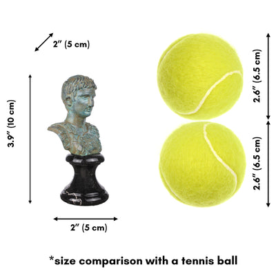 Buste d'Auguste  - bronze vert