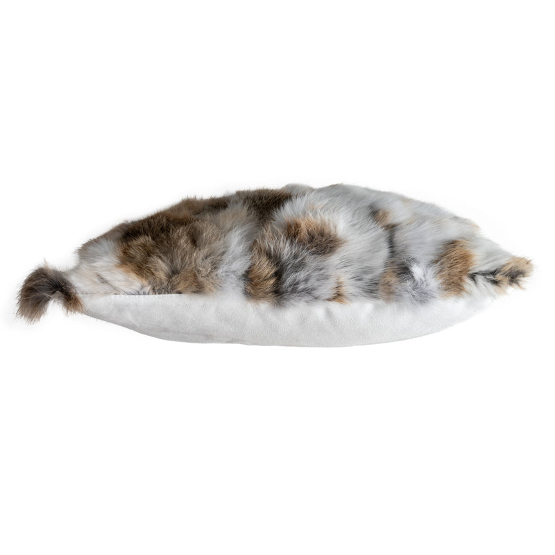 Coussin en Fourrure de Lapin Beige (Oryctolagus cuniculus)