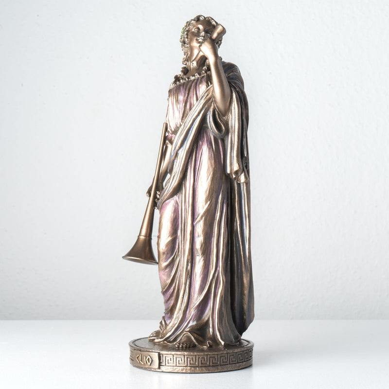 Clio – Muse de l’Histoire (Sculpture en bronze à froid)