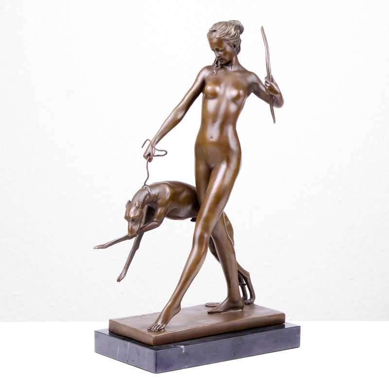 Statue de Diane en Bronze (Sculpture en Bronze Coulé à Chaud)