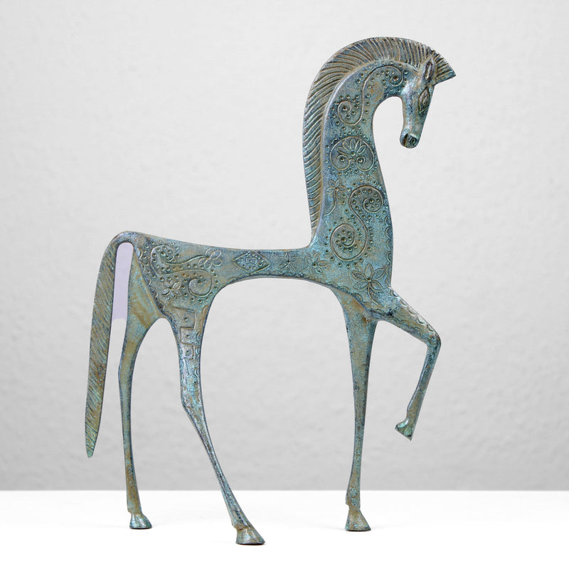 Statue de cheval grec en bronze (Grande)