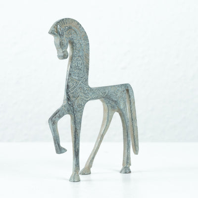 Statuette de cheval grec (petite taille, bronze vert)