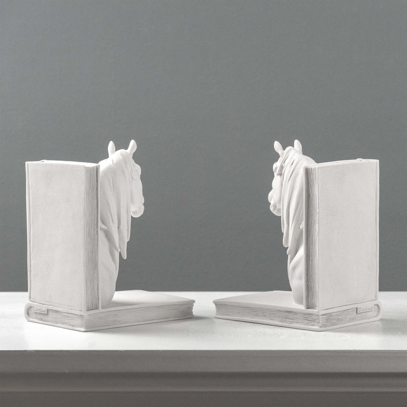 Serre-livres tête de cheval – Paire de bustes équestres