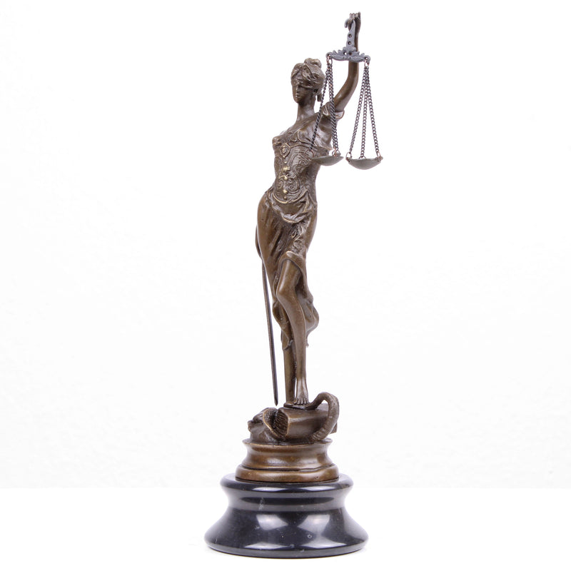 Statuette de la Justice en Bronze (Sculpture en Bronze Coulé à Chaud)