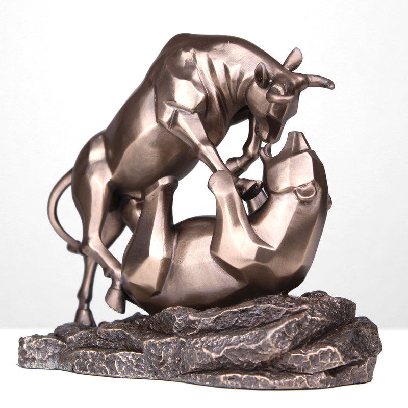 Statue de taureau et ours de Wall Street (Bronze coulé à froid)