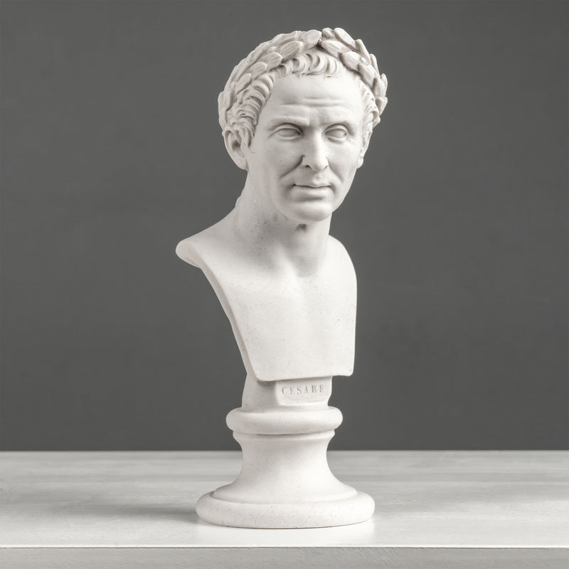 Buste Jules César – Avec couronne de laurier de victoire
