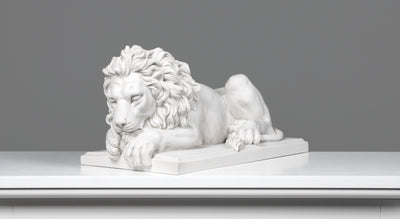 Grande statue de lions en paire - sculpture en marbre