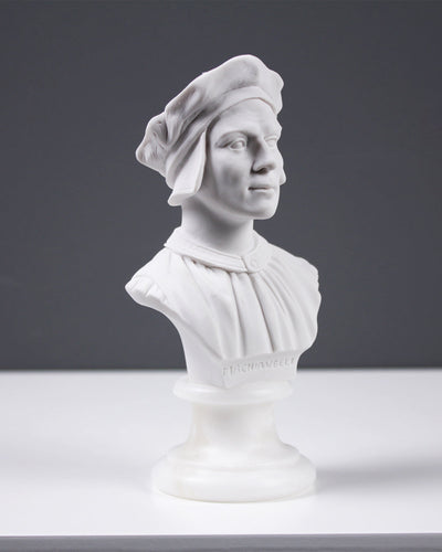 Buste de Machiavel - sculpture en marbre