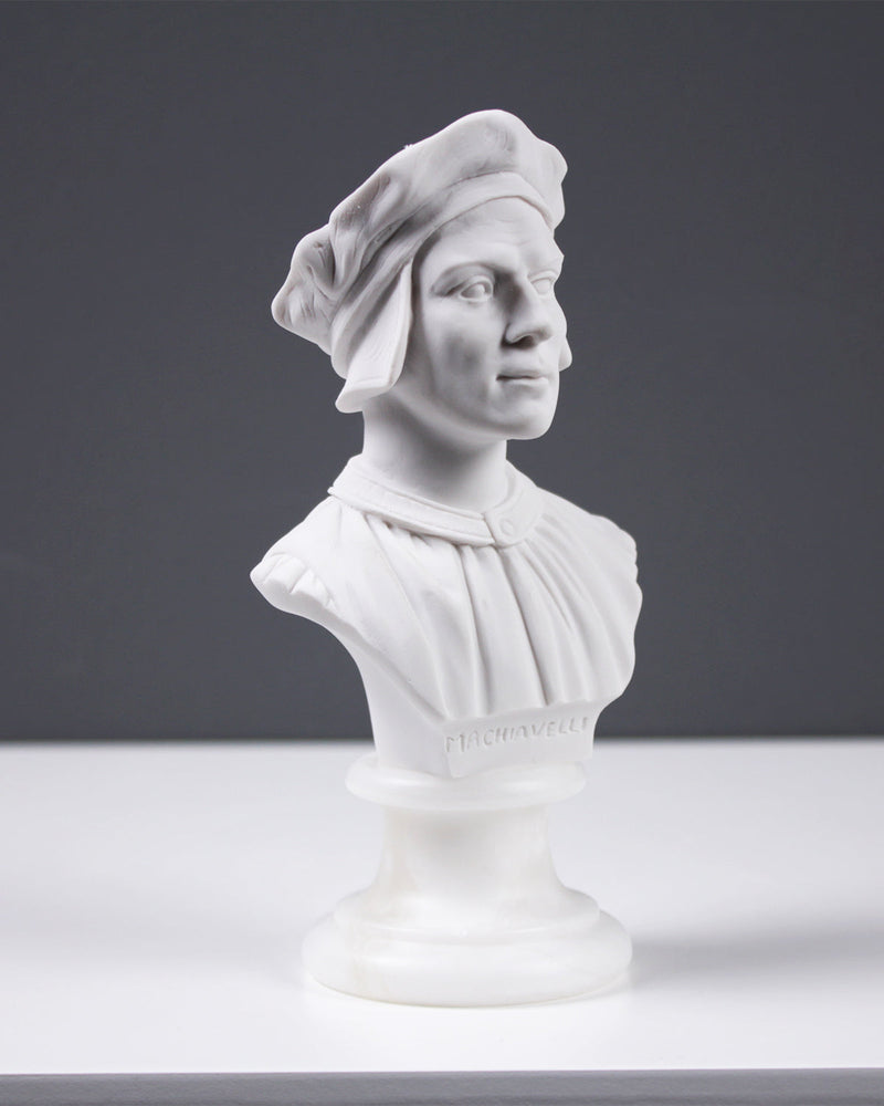 Buste de Machiavel - sculpture en marbre