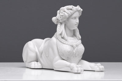 Statue de sphinx (petite taille) - sculpture en marbre