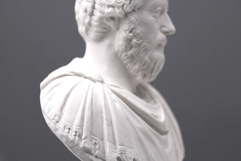 Buste de Marcus Aurelius - Empereur romain - sculpture en marbre