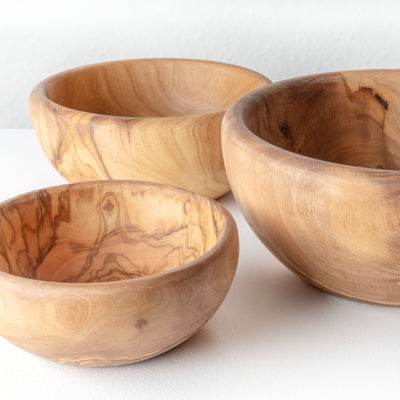 Set de Bols en Bois d’Olivier Fait Main (6 Pièces)