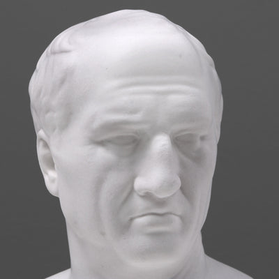 Buste de Cicéron Serre-Livres sur Socle en Marbre Noir