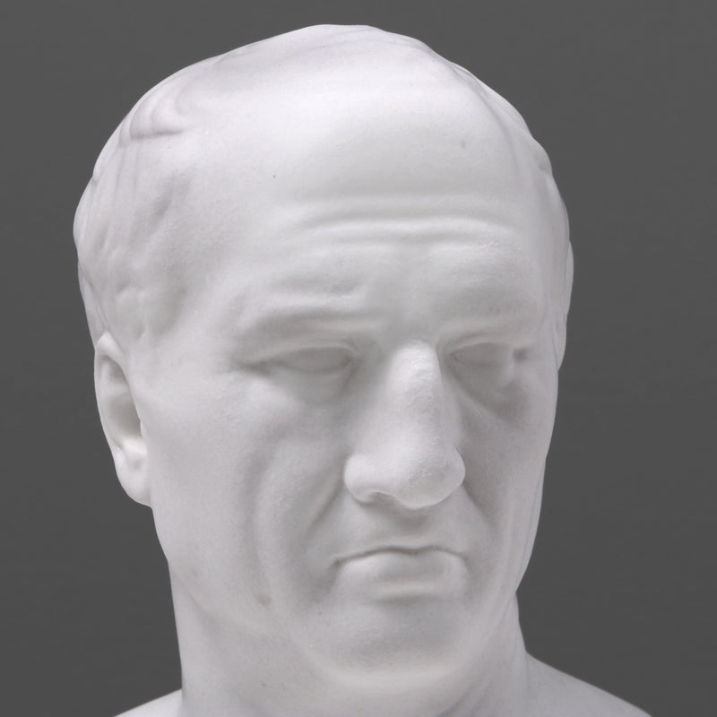 Buste de Cicéron Serre-Livres sur Socle en Marbre Noir